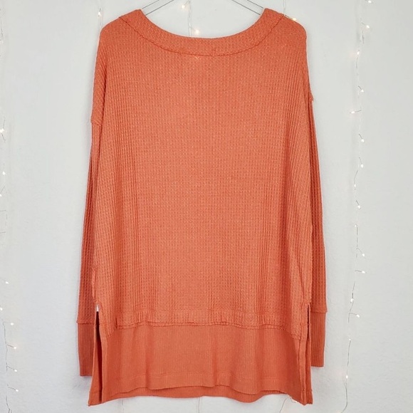 Free People North Shore Waffle Knit Thermal Top S - Picture 4 of 7